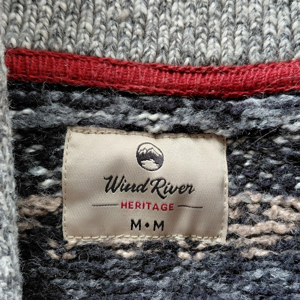Men's Stylish Gray Patterned Cardigan - Picture 5 of 7